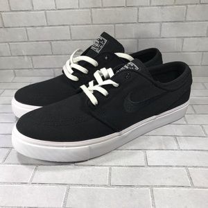 Nike Zoom Janoski Black Canvas Shoes size 8